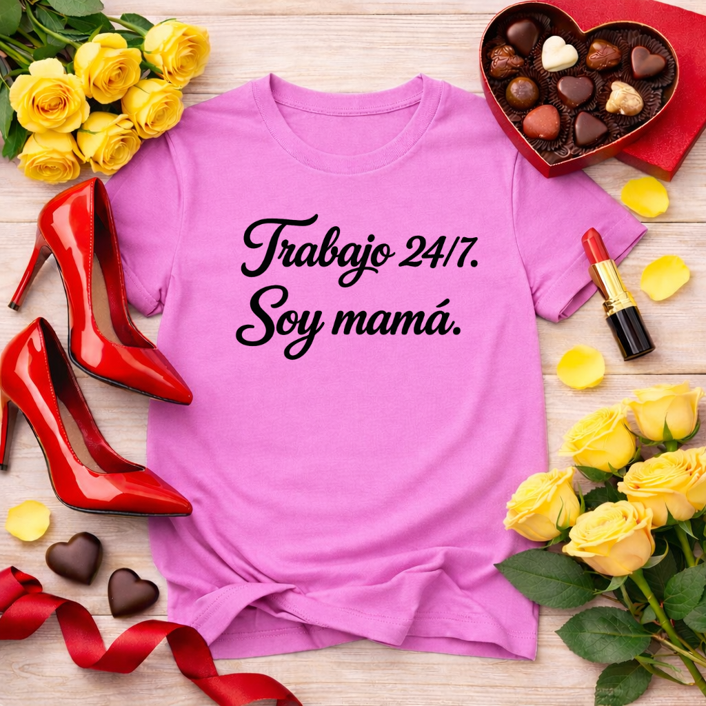 Trabajo 24/7. Soy mamá - jefa tee