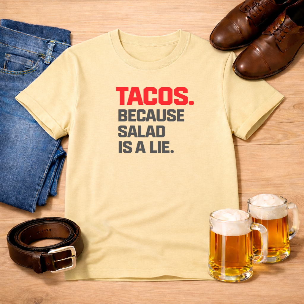 TACOS. BECAUSE SALAD IS A LIE. Classic Tee