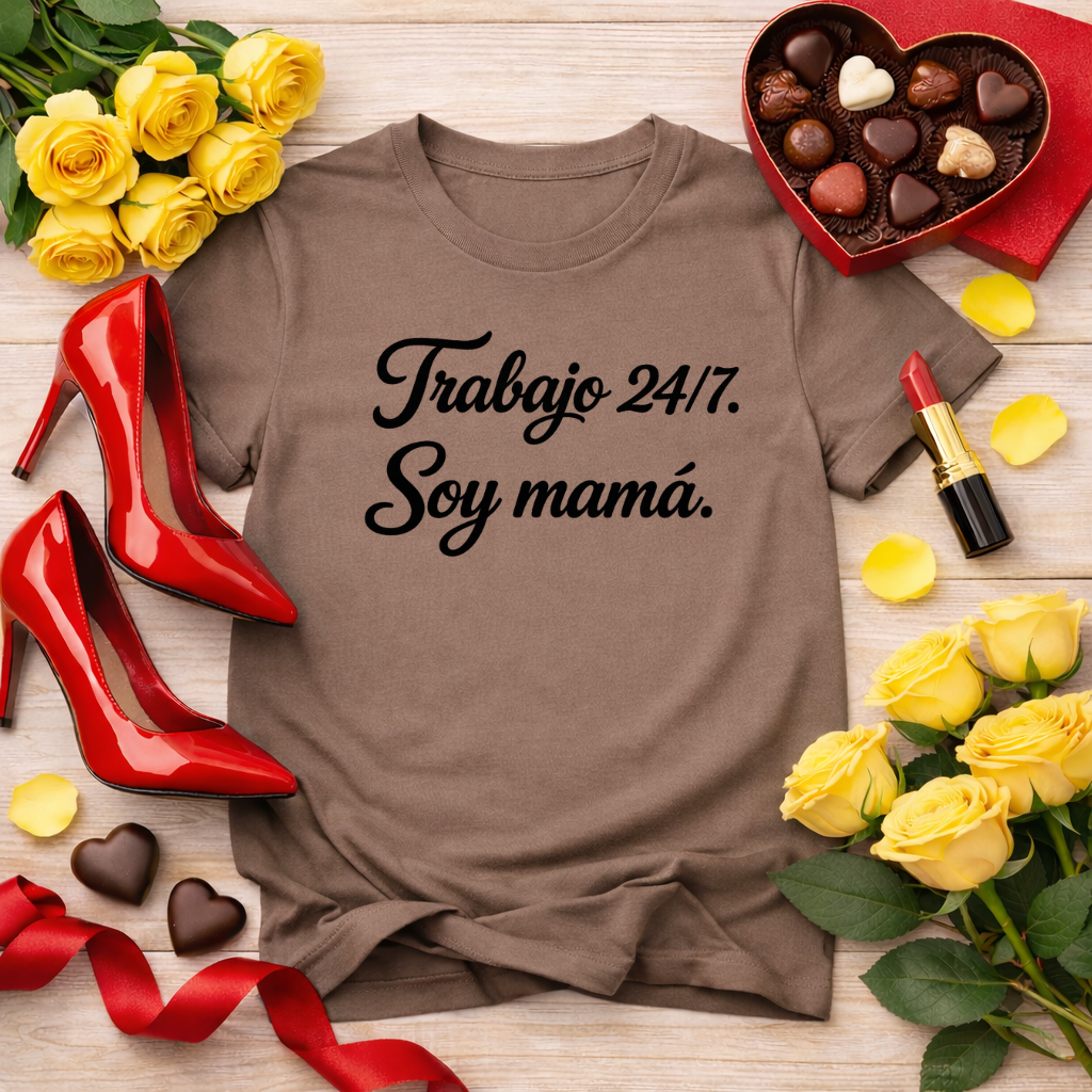 Trabajo 24/7. Soy mamá - jefa tee