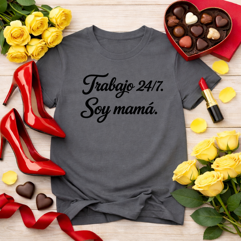 Trabajo 24/7. Soy mamá - jefa tee
