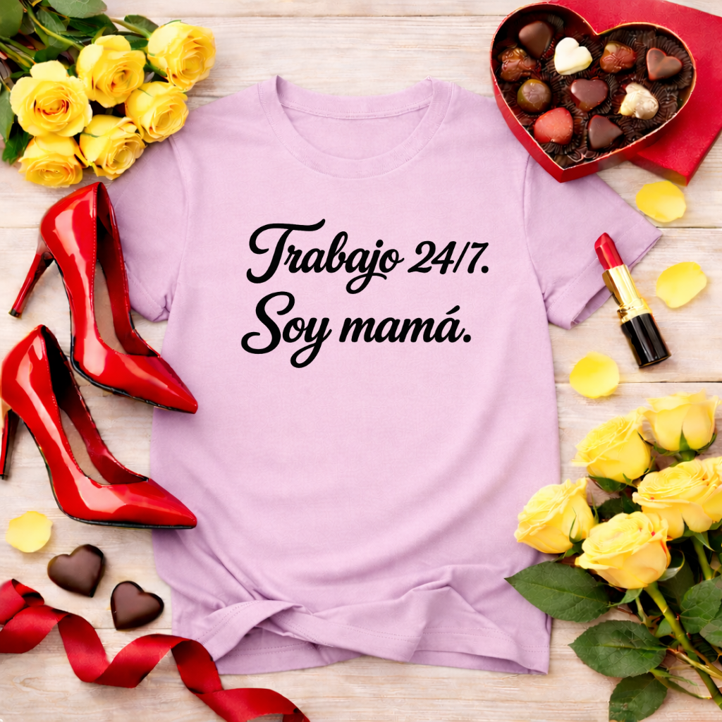 Trabajo 24/7. Soy mamá - jefa tee