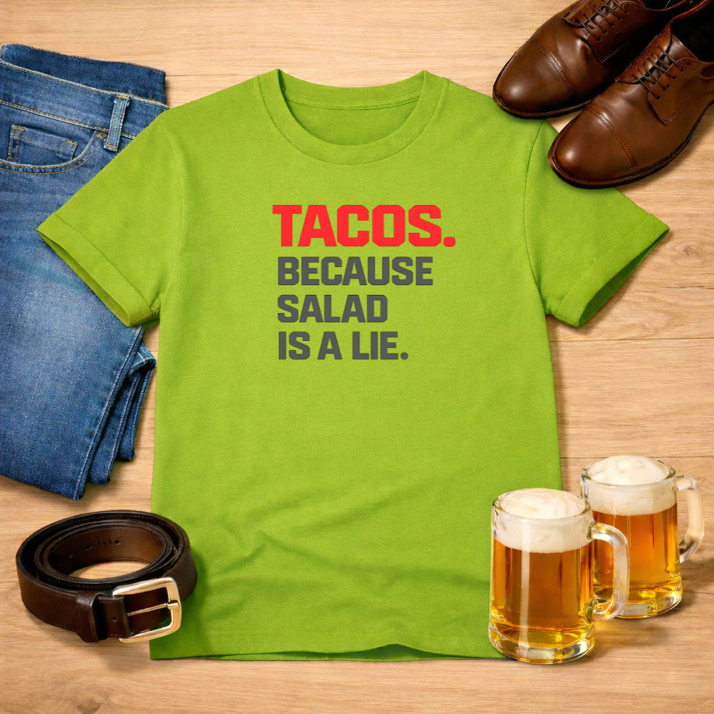 TACOS. BECAUSE SALAD IS A LIE. Classic Tee