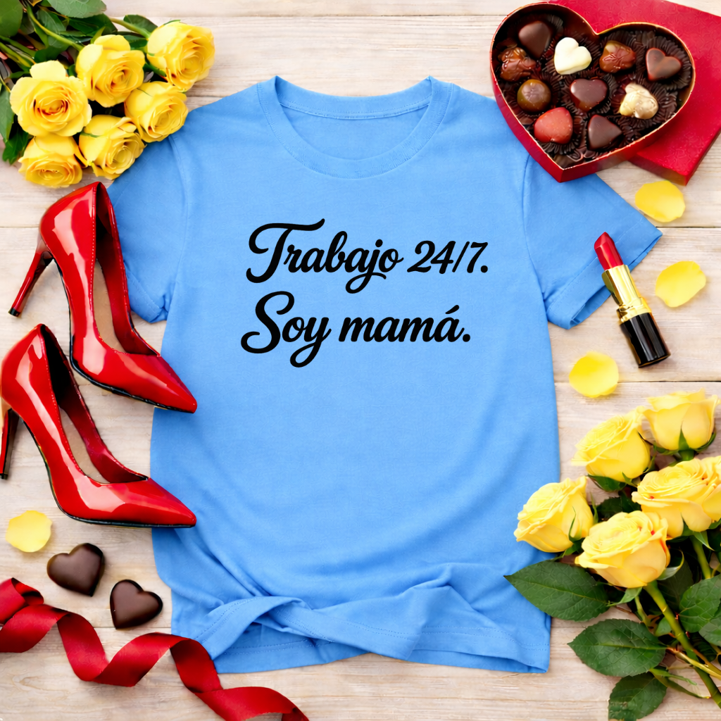 Trabajo 24/7. Soy mamá - jefa tee